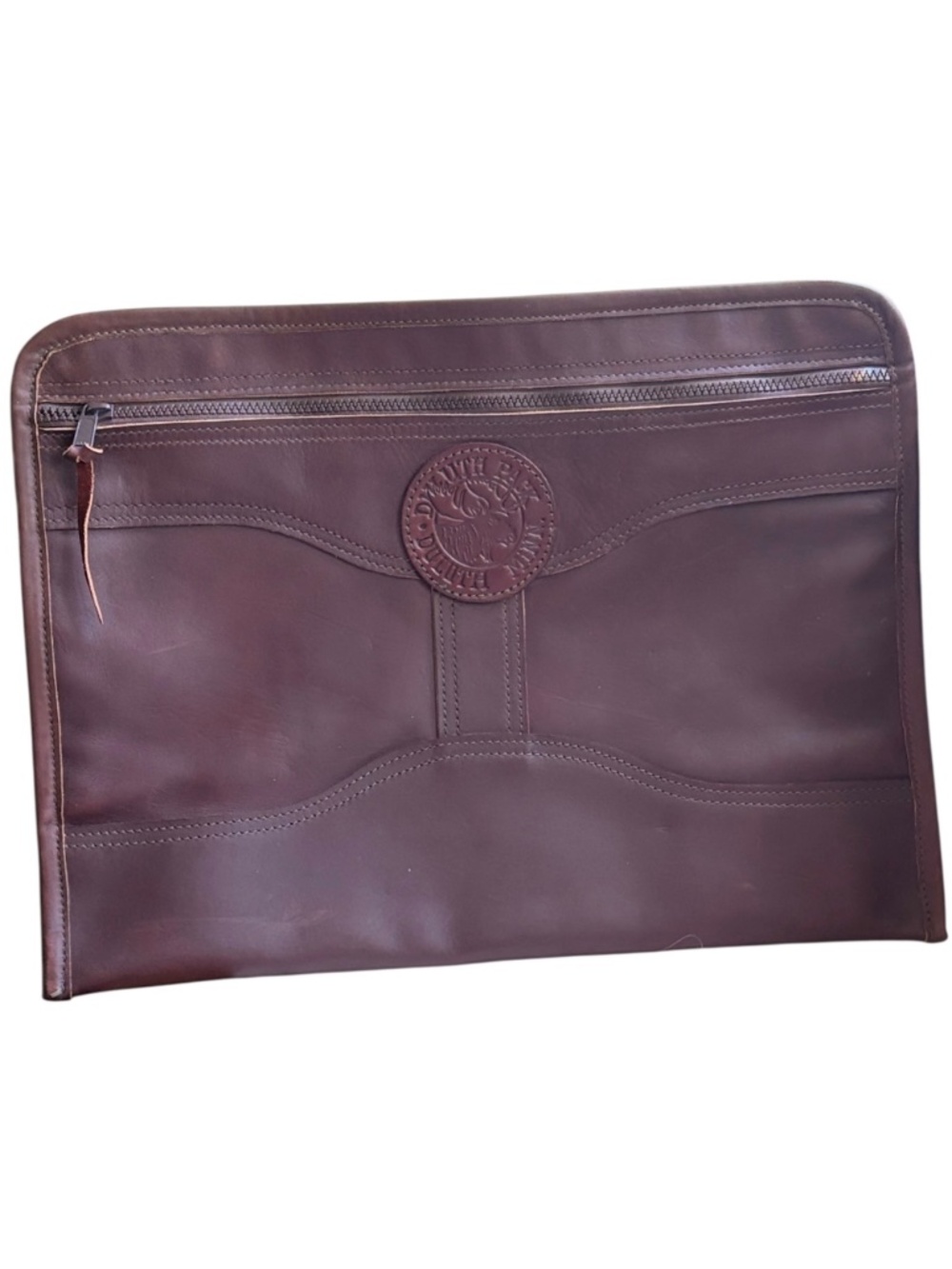Vintage Duluth Pack Leather Attache Portfolio Folder Professional Pouch Bag Brow